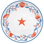 Cote De Mer - Set De 4 Assiettes Étoile De Mer - Porcelaine - Multicolore