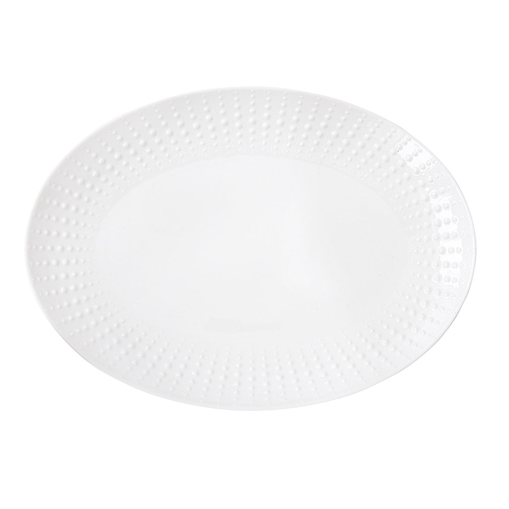 Drops - Oval Serving Dish - Porcelain - White