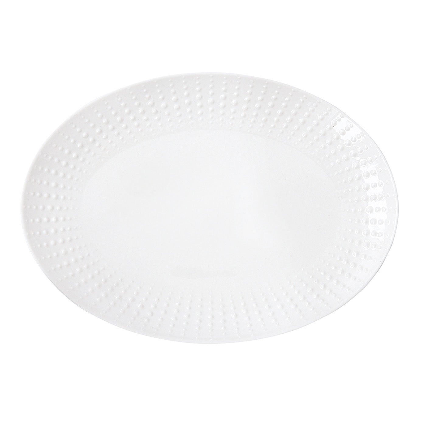 Drops - Oval Serving Dish - Porcelain - White
