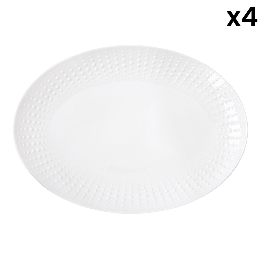 Drops - Oval Serving Dish - Porcelain - White