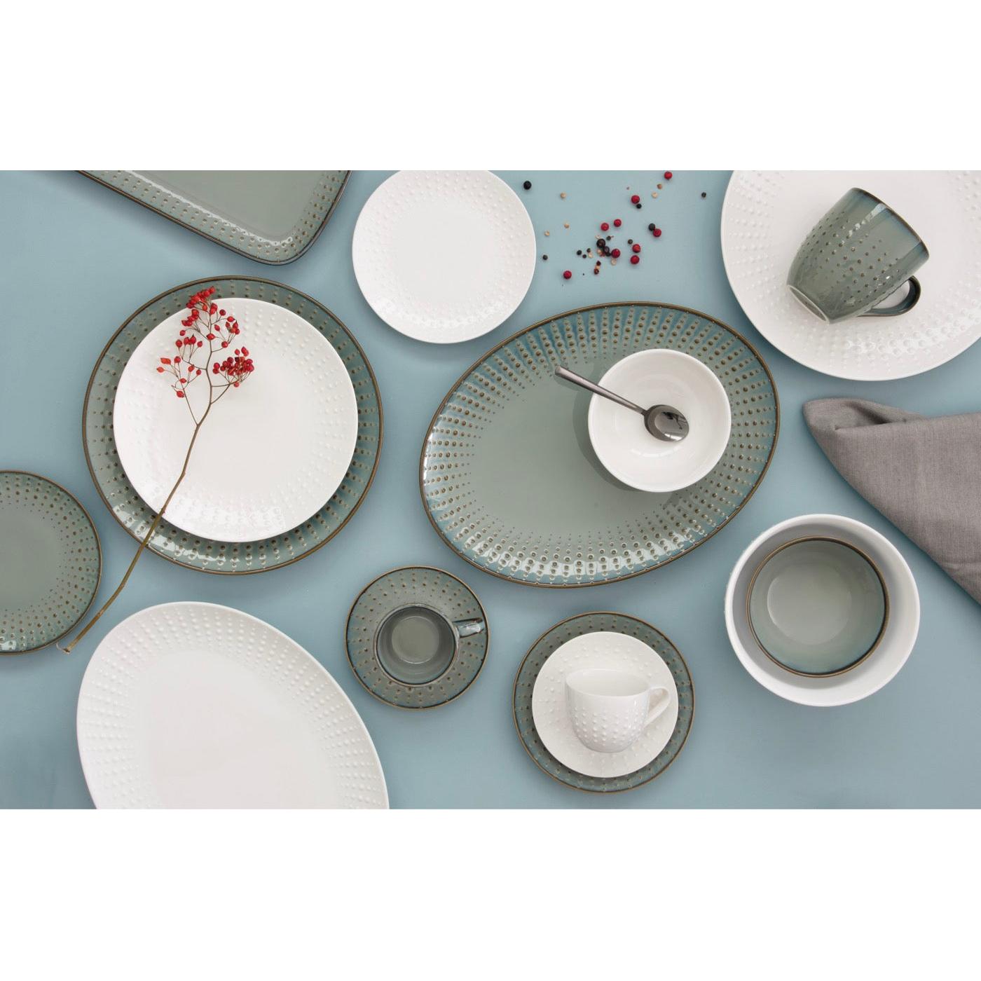 Drops - Oval Serving Dish - Porcelain - White