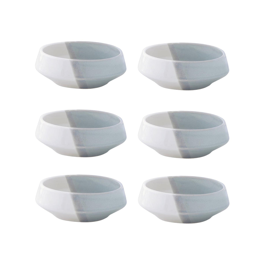 Double - Set De 6 Bols - Porcelaine - Gris