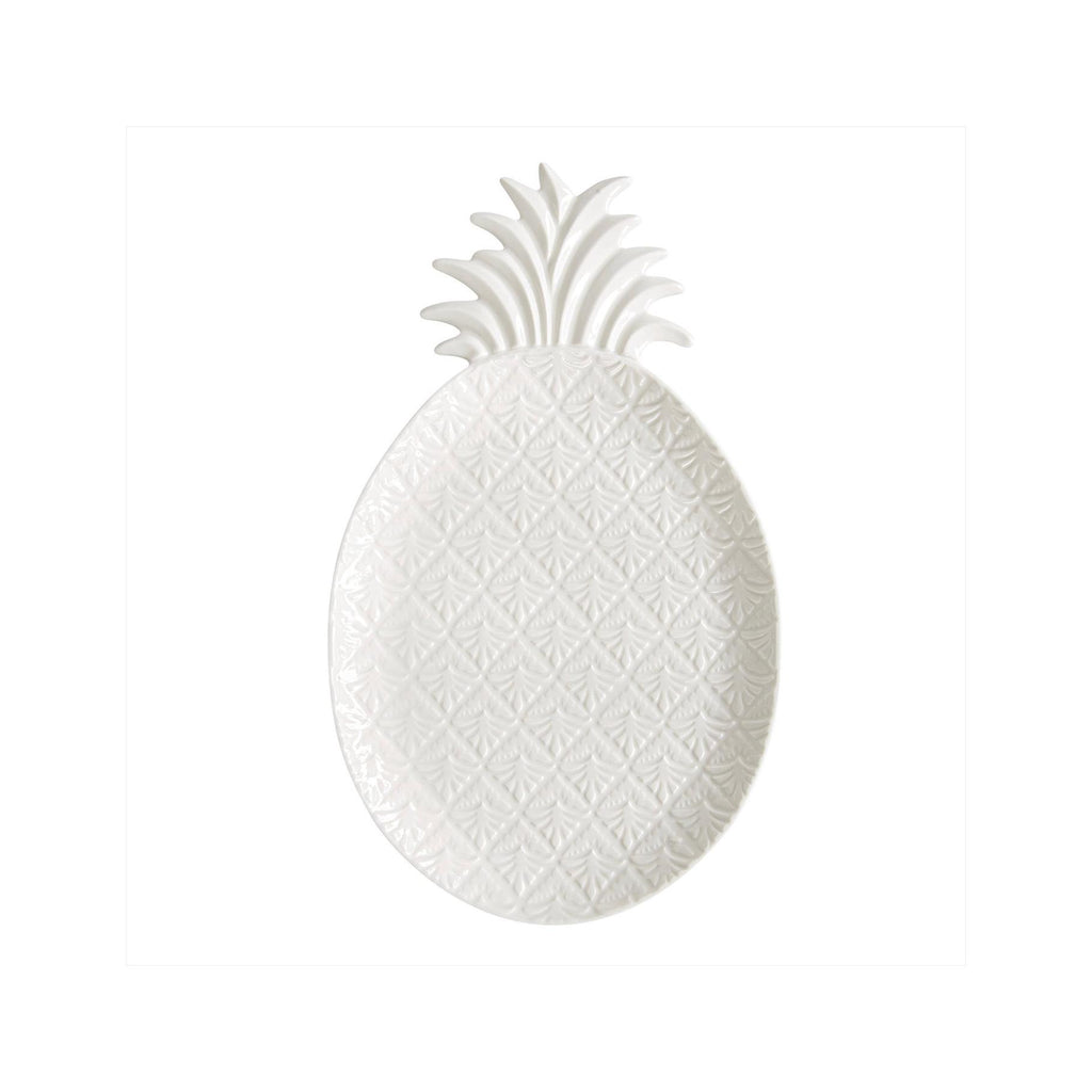 Madagascar - Plat Ananas - Porcelaine - Blanc