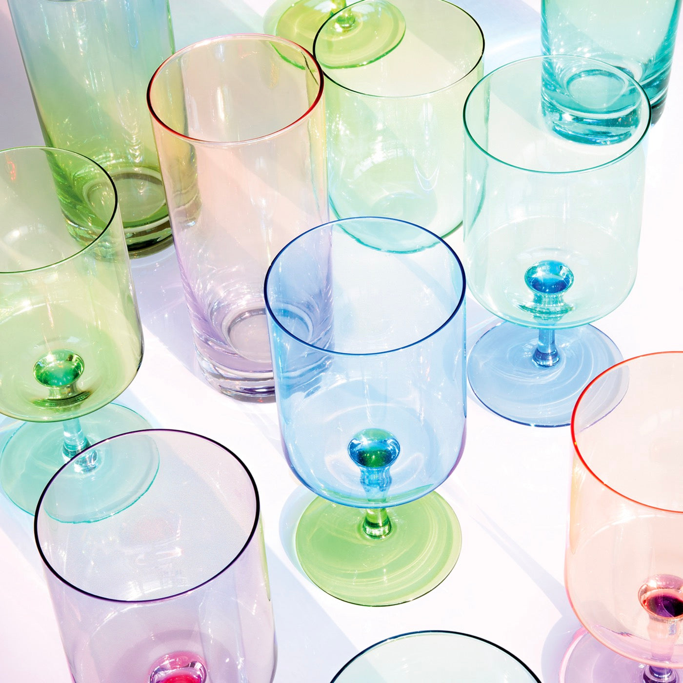 Rainbow - Set of 6 Drinking Glasses - Glass - Multicolour