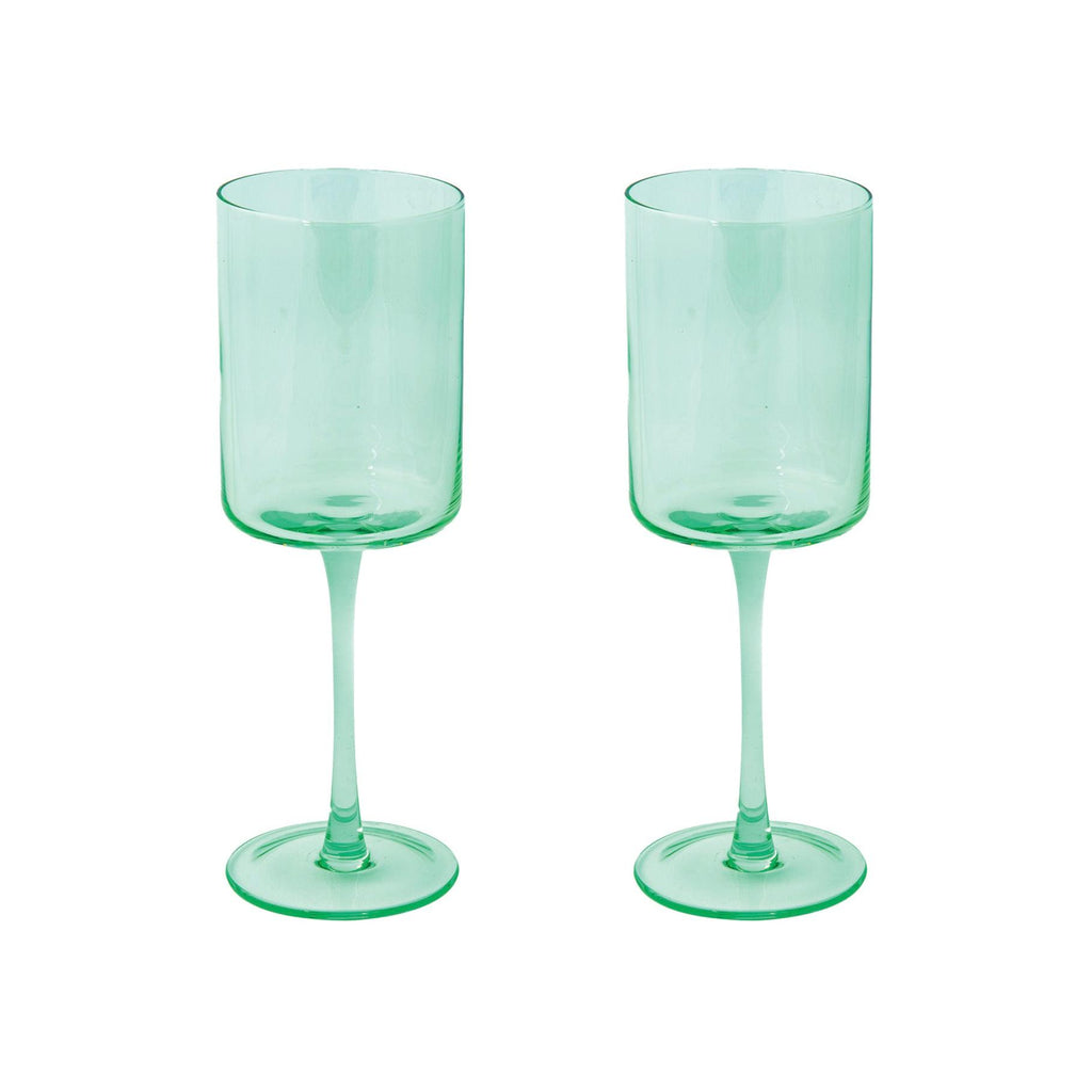 Rainbow - Set of 2 Wine Glasses - Glass - Green