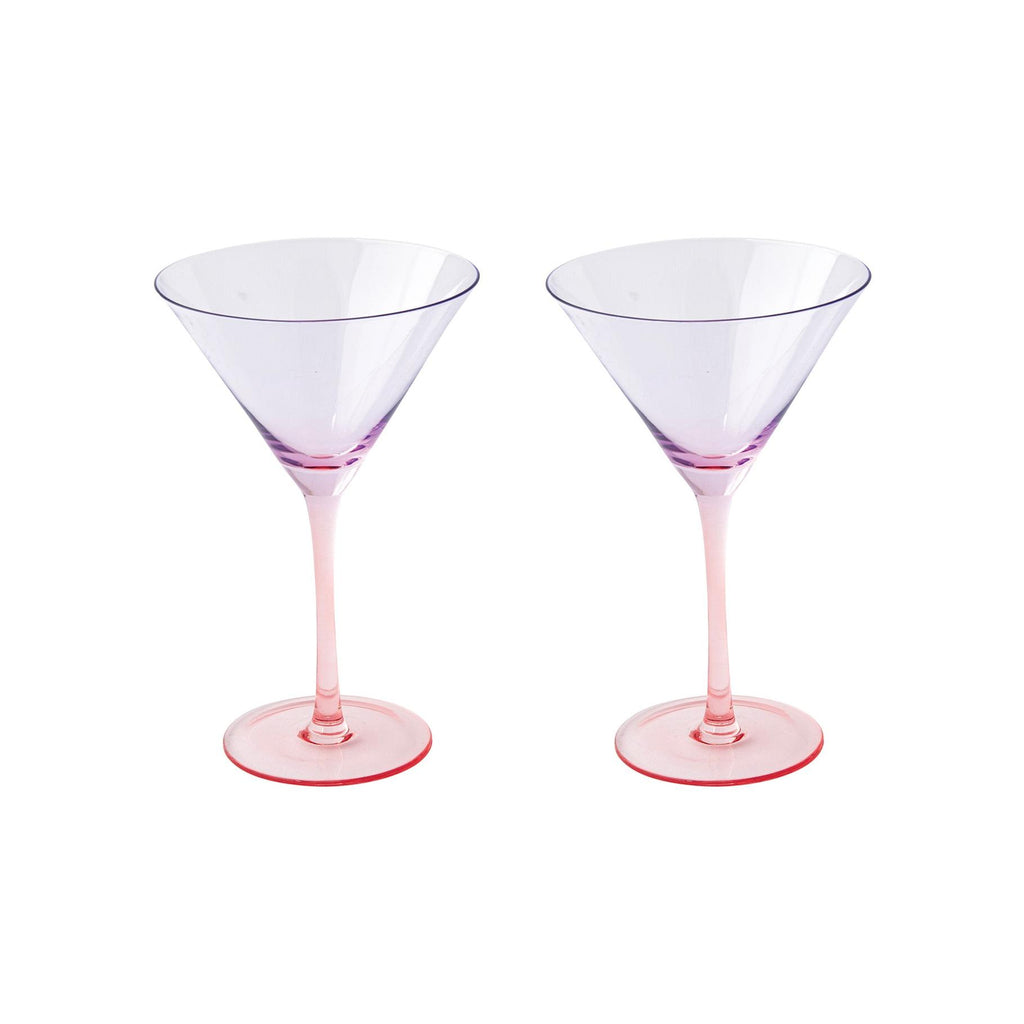 Rainbow - Set De 2 Copas De Martini - Vidrio - Violeta/Rojo