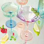 Rainbow - Set De 2 Flûtes À Champagne - Verre - Bleu/Bleu Clair