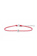 Bracelet Corde "Mon Délicat" Rouge D0,05/1