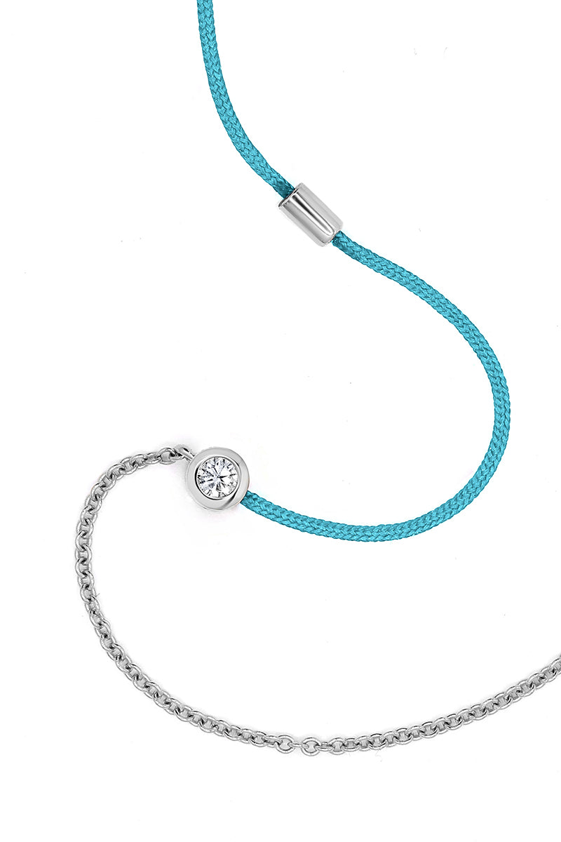 “My Unique” Sky Blue Rope Bracelet + Chain D0.05/1