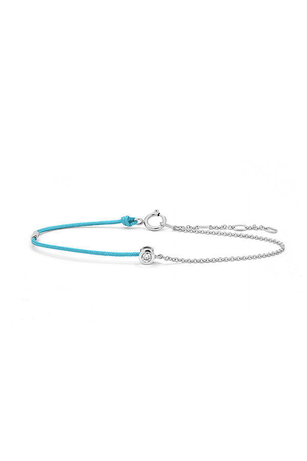 Pulsera Cuerda Azul Cielo “My Unique” + Cadena D0.05/1