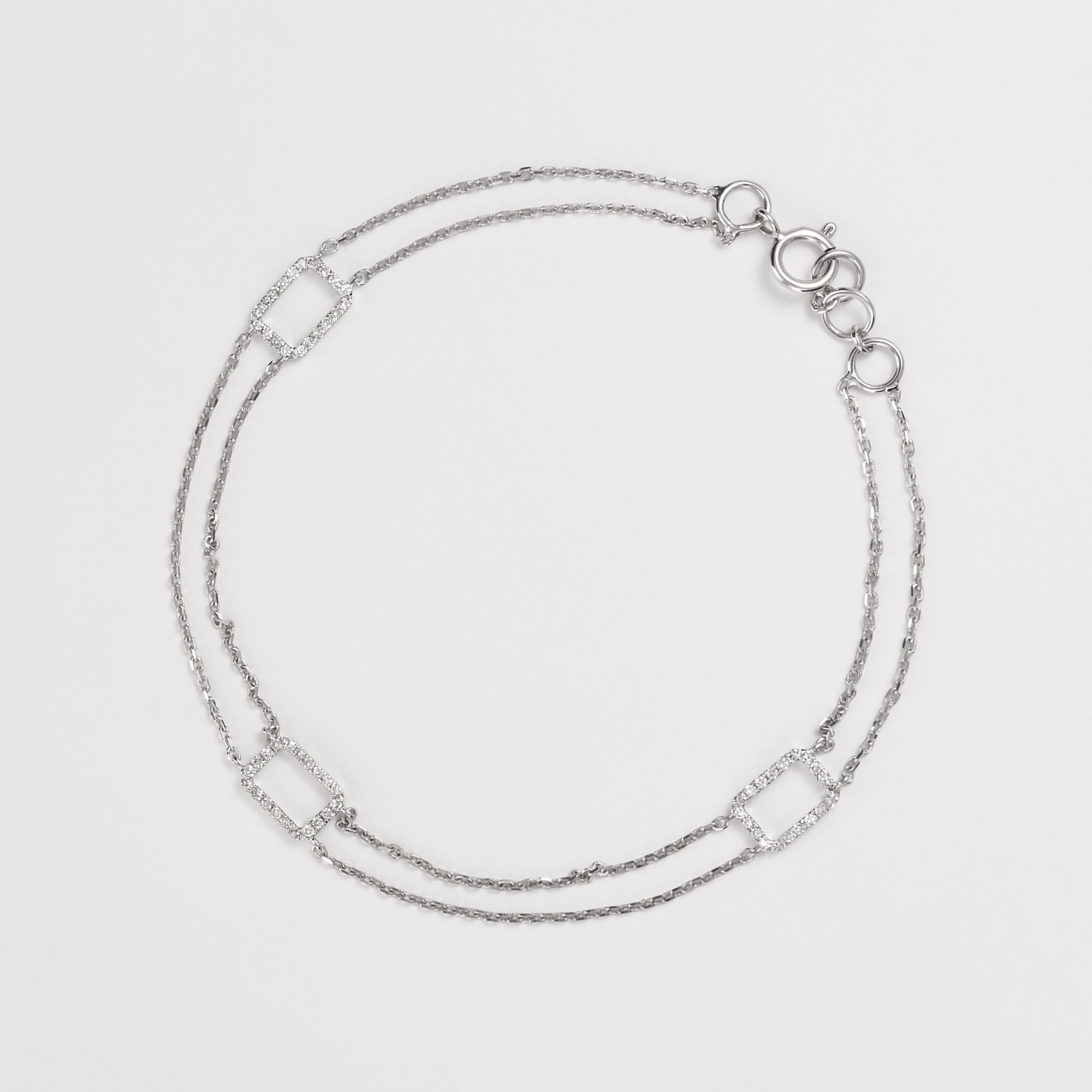 Bracelet "Subtilité" D0,05/20 - Or Blanc 375/1000