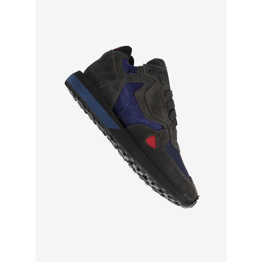 Leather Sneakers - Navy Blue Gray