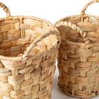 Lot 4 Paniers De Rangement Naturels