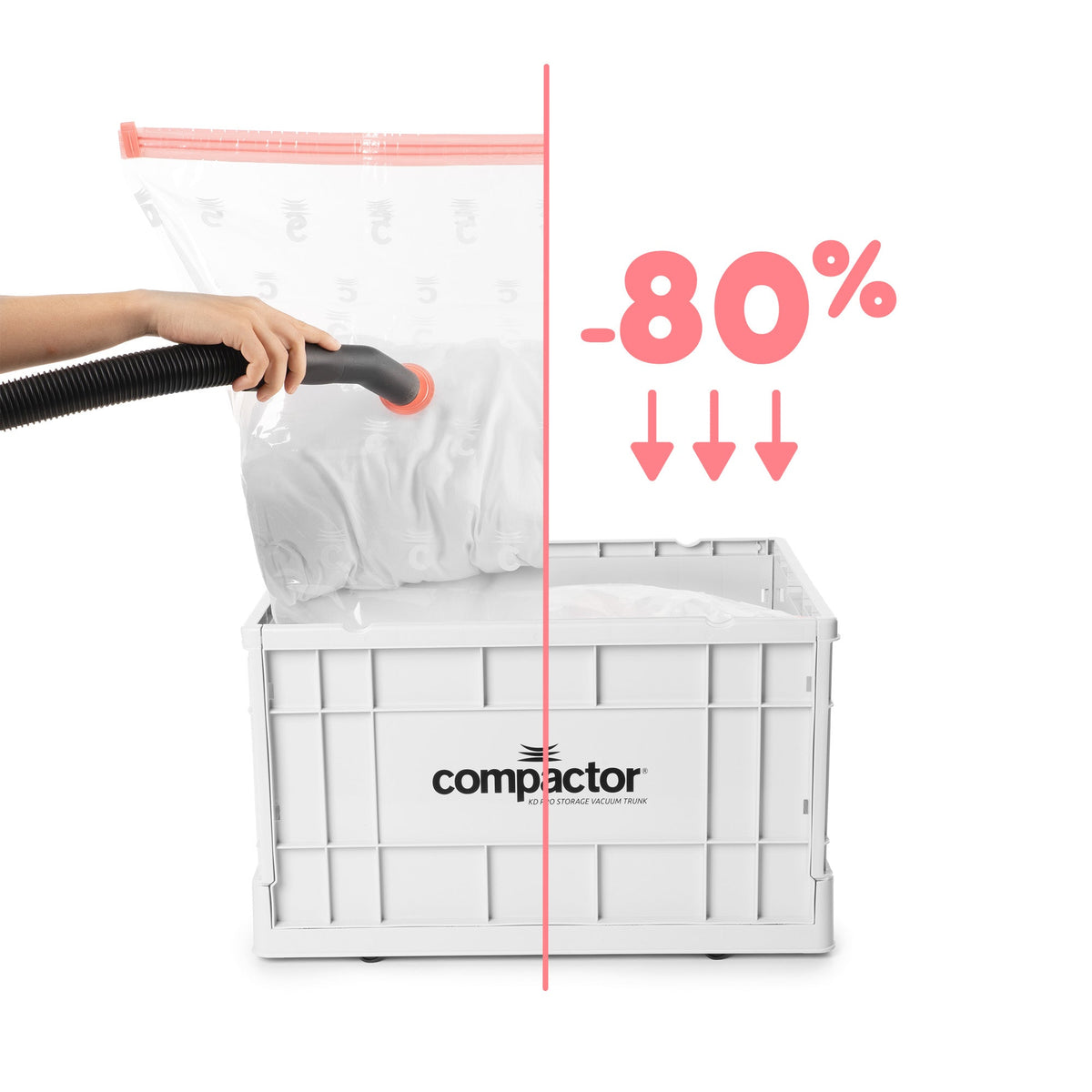 Lot 3 Boîtes Rangement Sous Vide Pliable Optibox