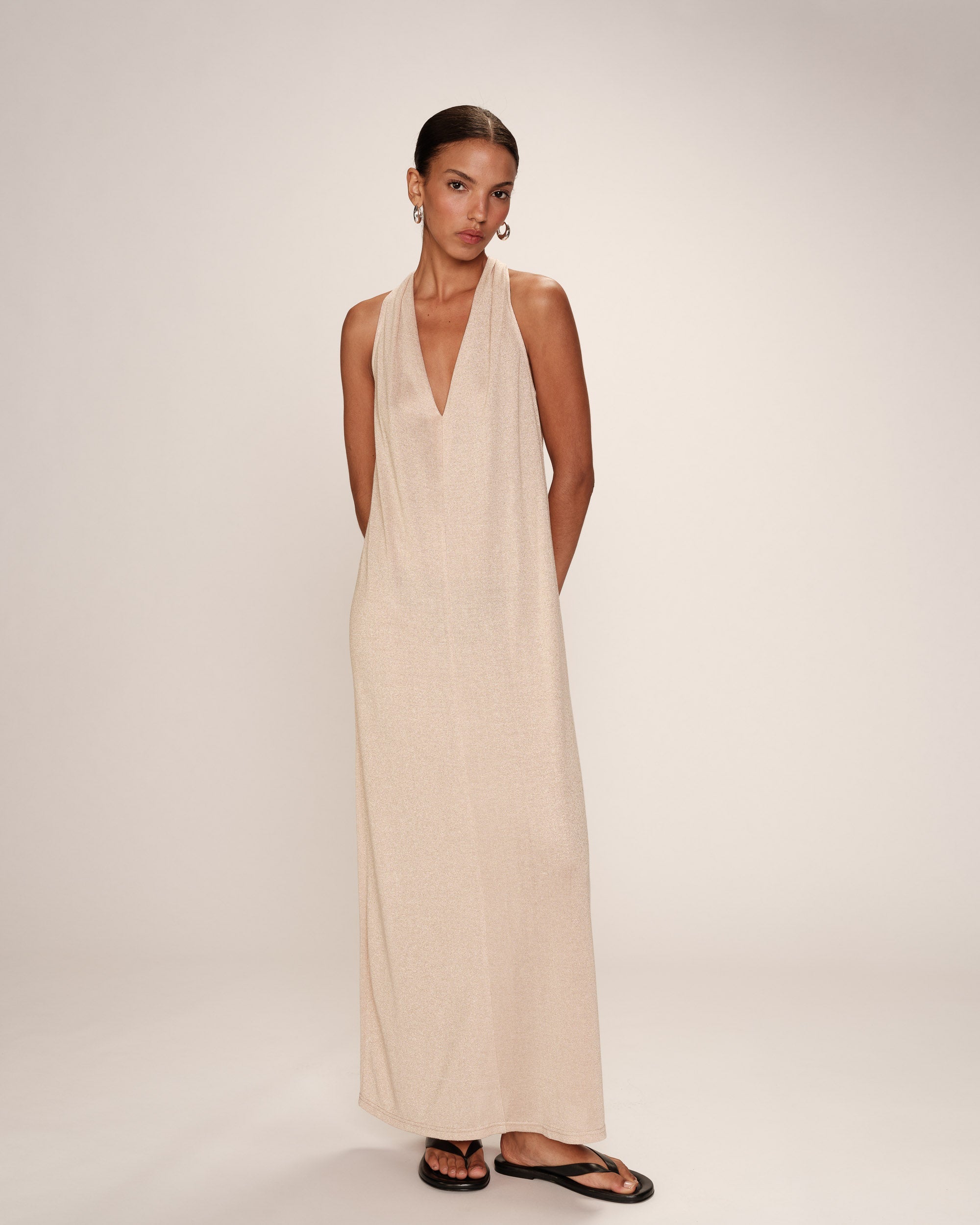 Robe Mi-Longue Rani - Champagne