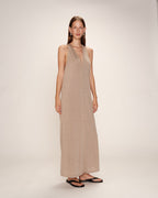 Robe Mi-Longue Rani - Taupe