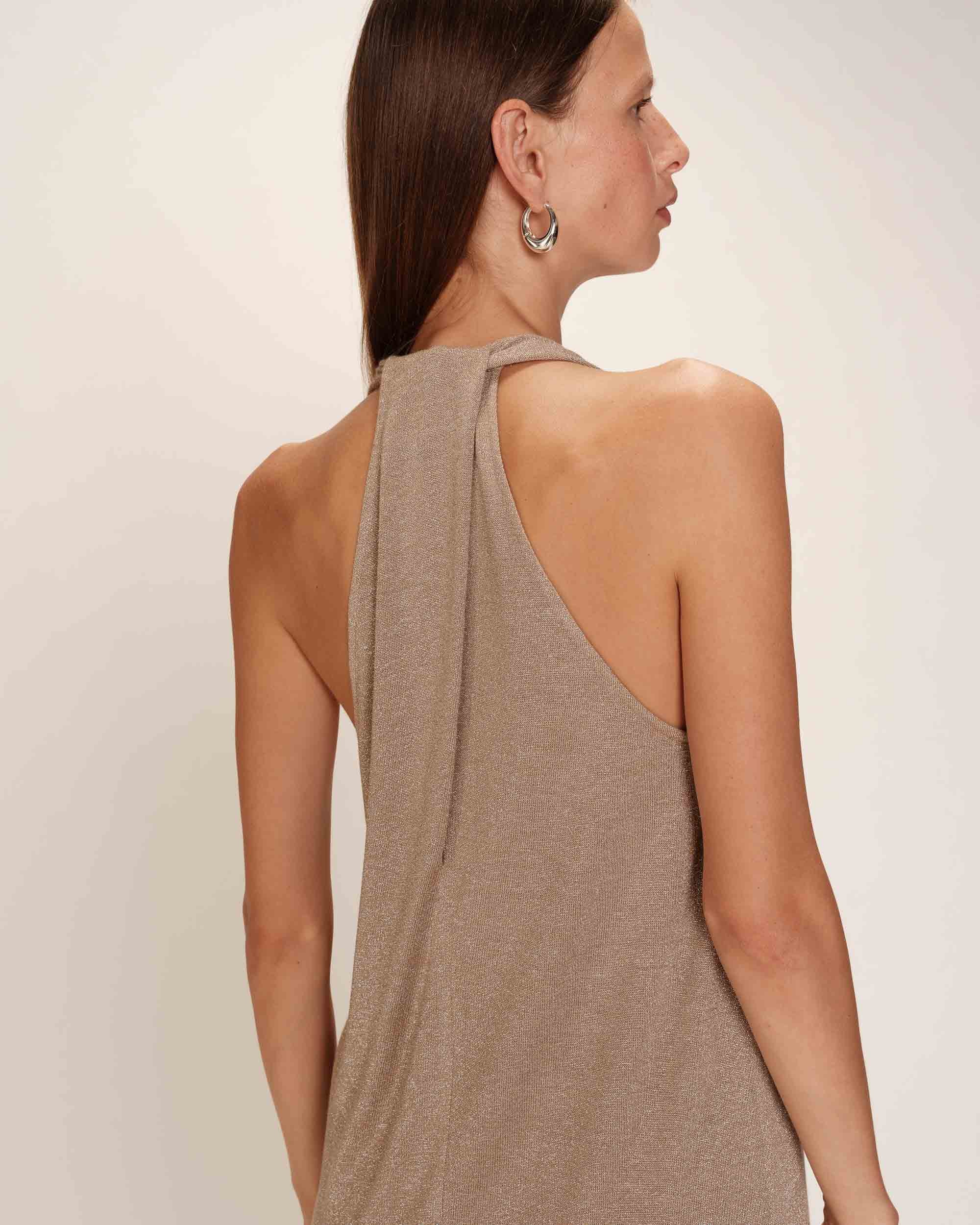 Robe Mi-Longue Rani - Taupe