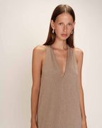 Robe Mi-Longue Rani - Taupe