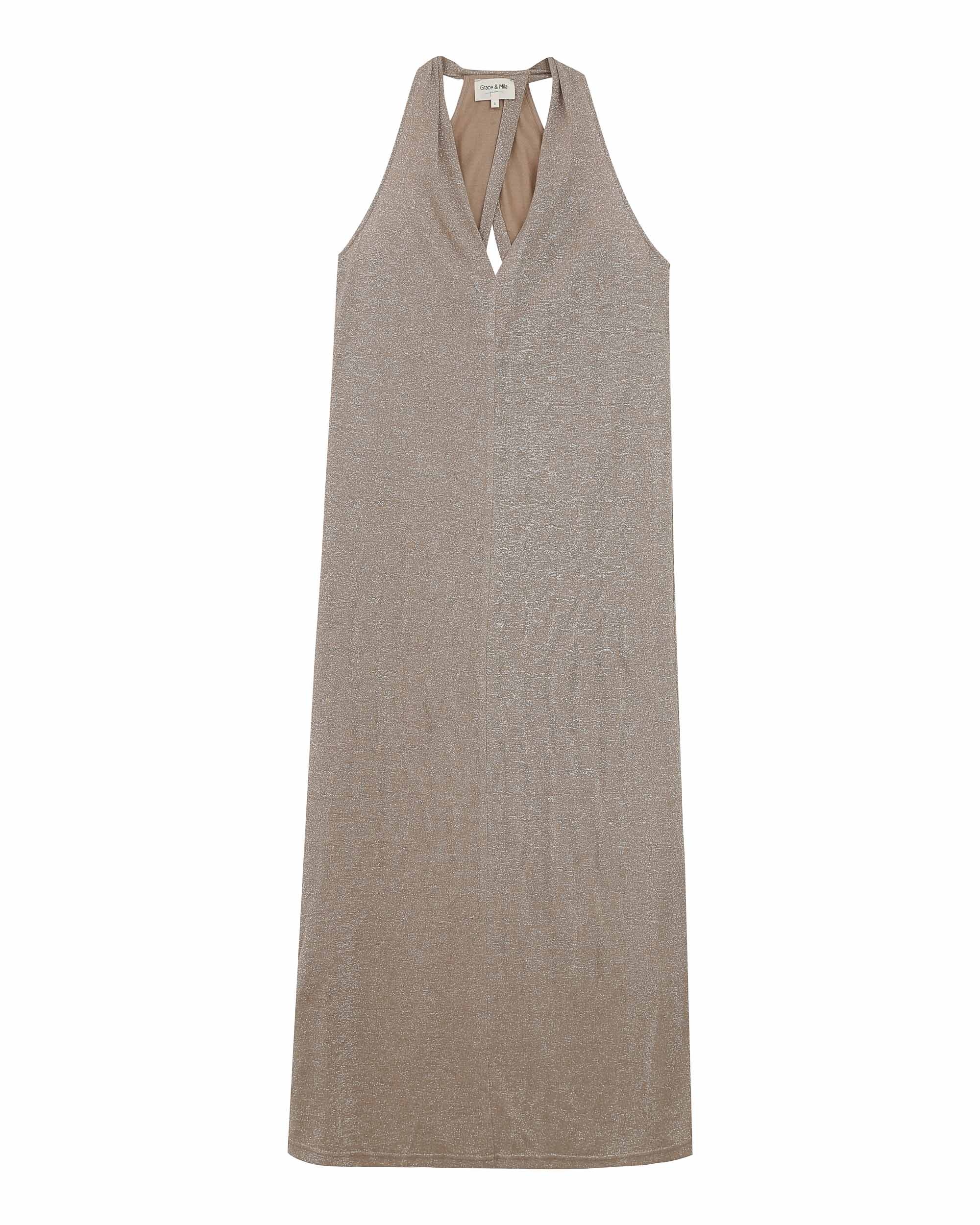 Robe Mi-Longue Rani - Taupe