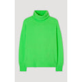 Pull Col Roule - Vert Fluo - Femme