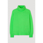 Pull Col Roule - Vert Fluo - Femme