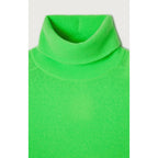 Pull Col Roule - Vert Fluo - Femme