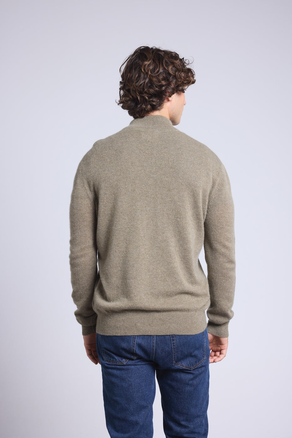 Pull Col Zippe Montant  Rayman - Vert Khaki - Homme