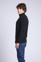 Jersey Cuello Cremallera Alto Rayman - Negro - Hombre