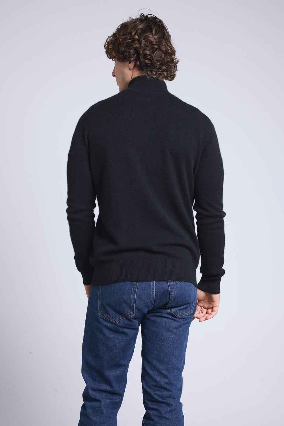 Jersey Cuello Cremallera Alto Rayman - Negro - Hombre