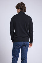 Jersey Cuello Cremallera Alto Rayman - Negro - Hombre