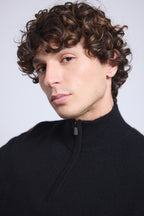 Jersey Cuello Cremallera Alto Rayman - Negro - Hombre