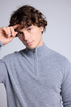 Jersey de cuello alto con cremallera Rayman - Gris oscuro - Hombre