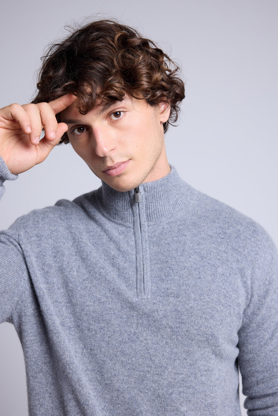 Jersey de cuello alto con cremallera Rayman - Gris oscuro - Hombre