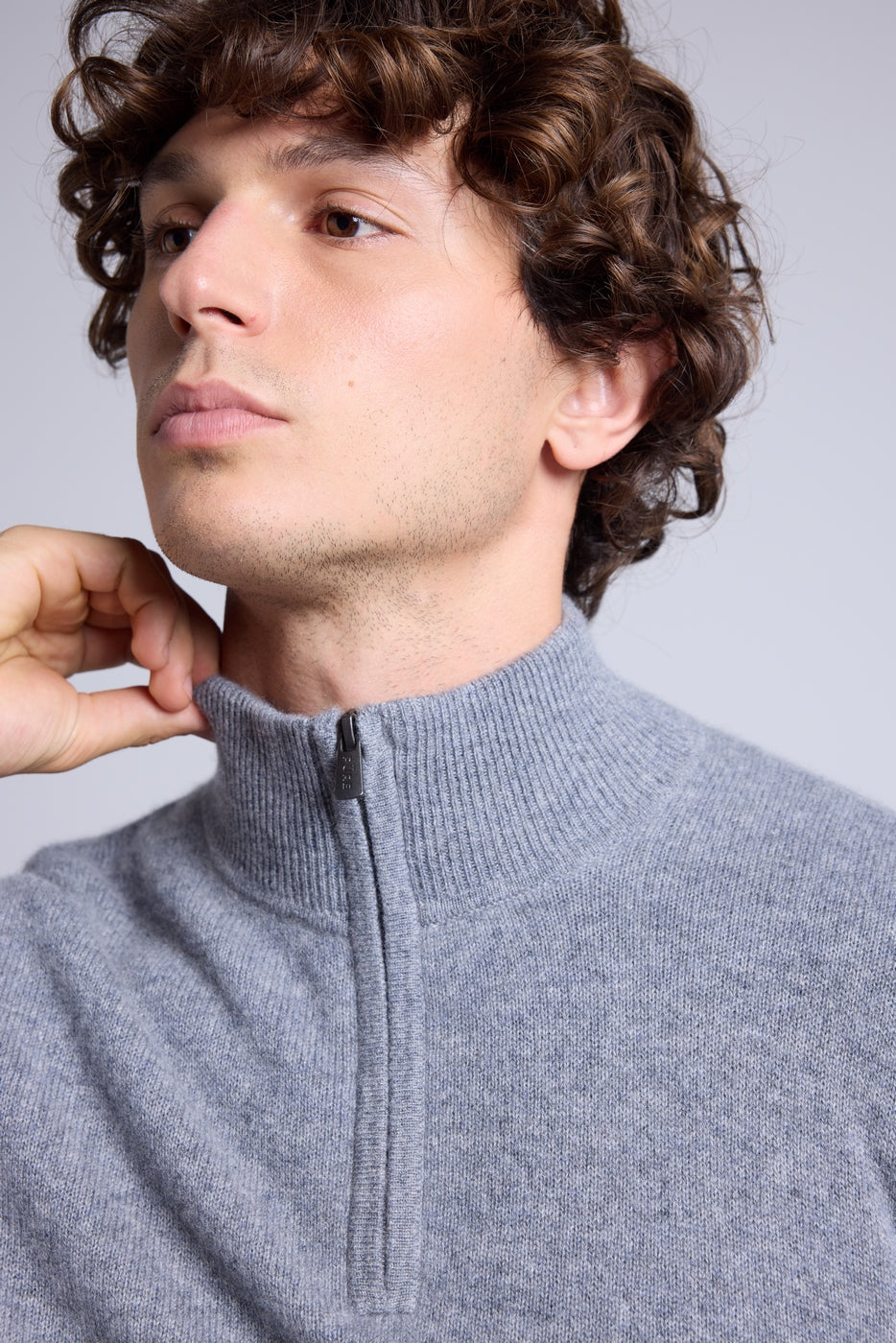 Jersey de cuello alto con cremallera Rayman - Gris oscuro - Hombre