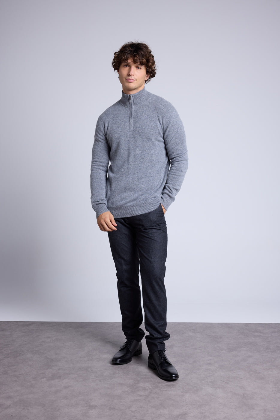 Jersey de cuello alto con cremallera Rayman - Gris oscuro - Hombre