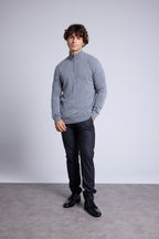 Jersey de cuello alto con cremallera Rayman - Gris oscuro - Hombre