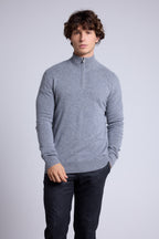 Jersey de cuello alto con cremallera Rayman - Gris oscuro - Hombre