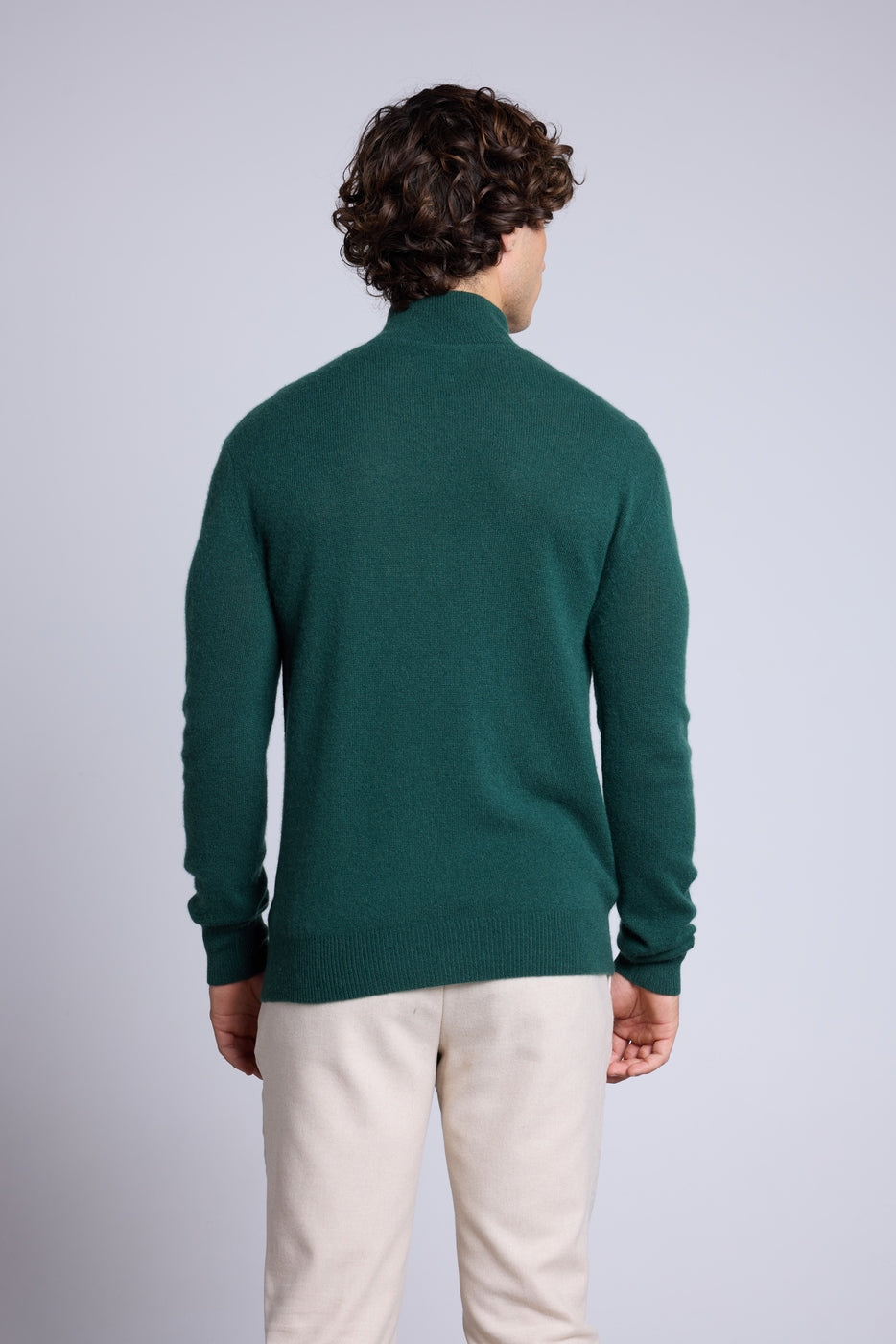 Jersey de cuello alto con cremallera Rayman - Verde botella - Hombre