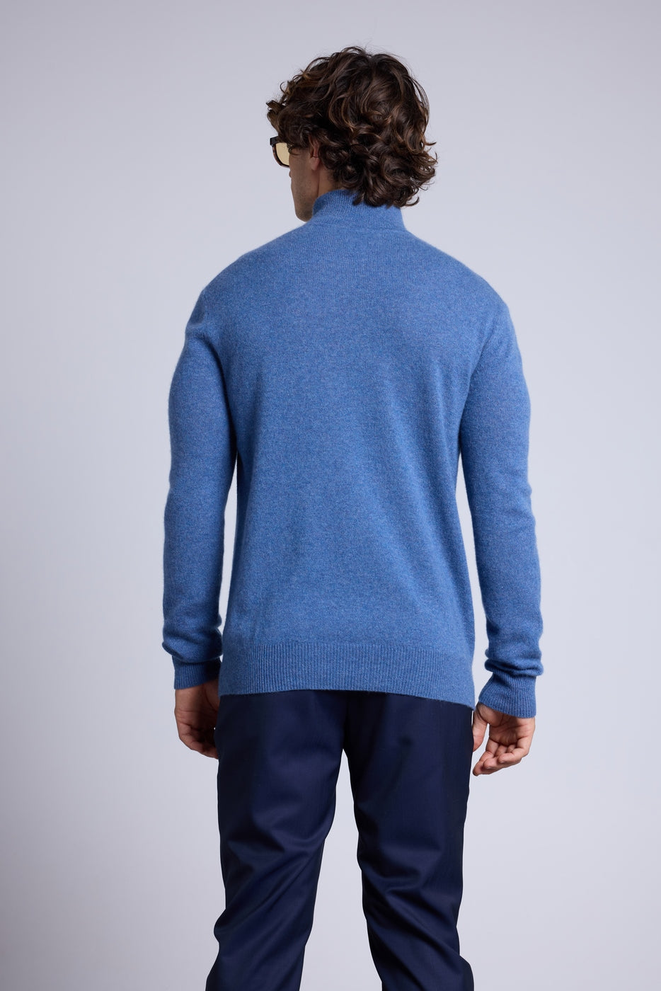 Jersey Rayman de cuello alto con cremallera - Azul vaquero - Hombre