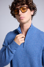 Jersey Rayman de cuello alto con cremallera - Azul vaquero - Hombre