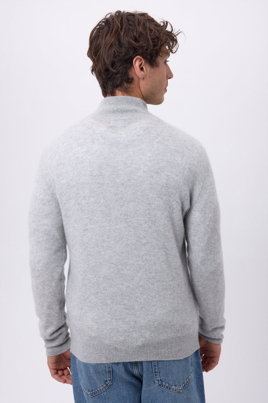 Pull Col Montant Zippe Rayman - Gris Clair - Homme