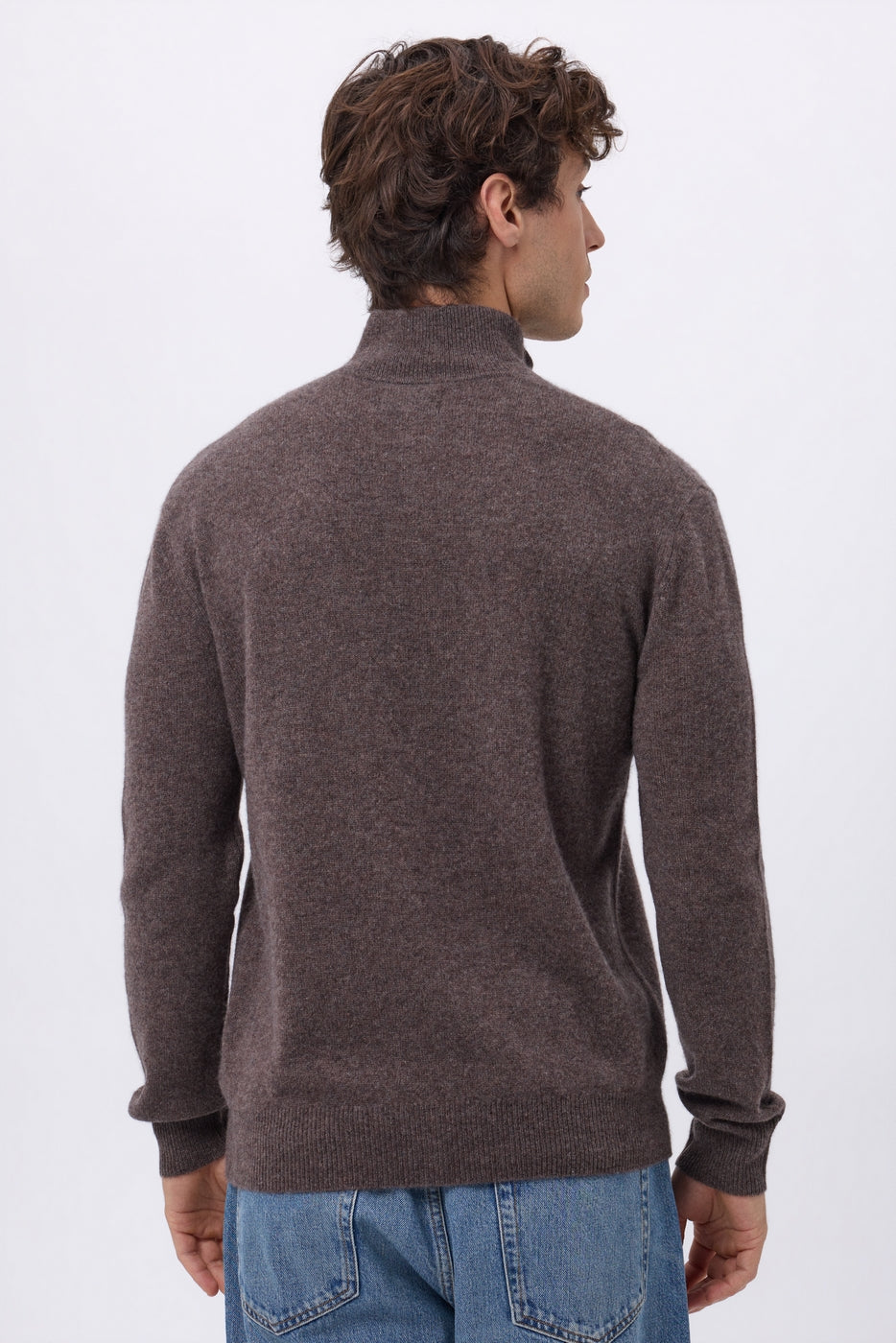 Pull Col Montant Zippe Rayman - Marron Chine - Homme