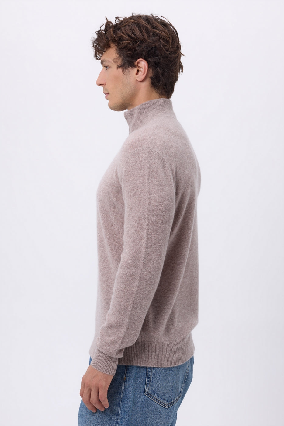 Jersey de cuello alto con cremallera Rayman - Avellana - Hombre