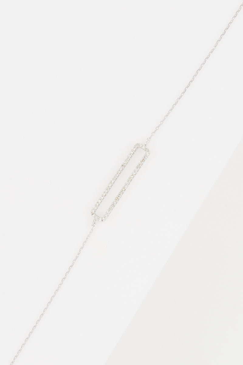 Bracelet "Ava" D0,14/46 - Or Blanc 375/1000