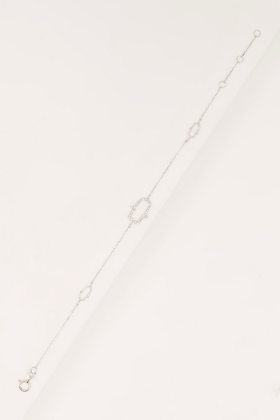 Pulsera "Mano" D0.10/33 - Oro blanco 375/1000