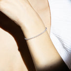 Pulsera “River 1 Quilate” D1Ct/65 – Oro blanco 375/1000