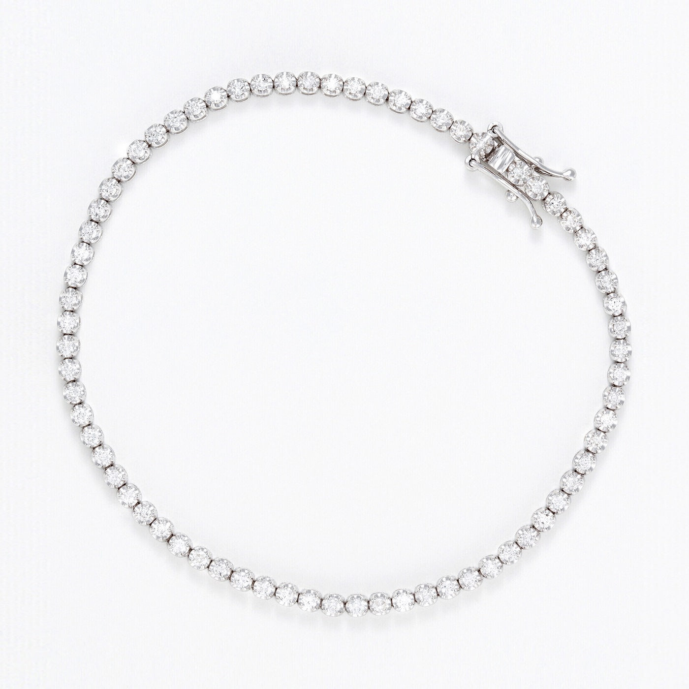 Pulsera “River 1 Quilate” D1Ct/65 – Oro blanco 375/1000