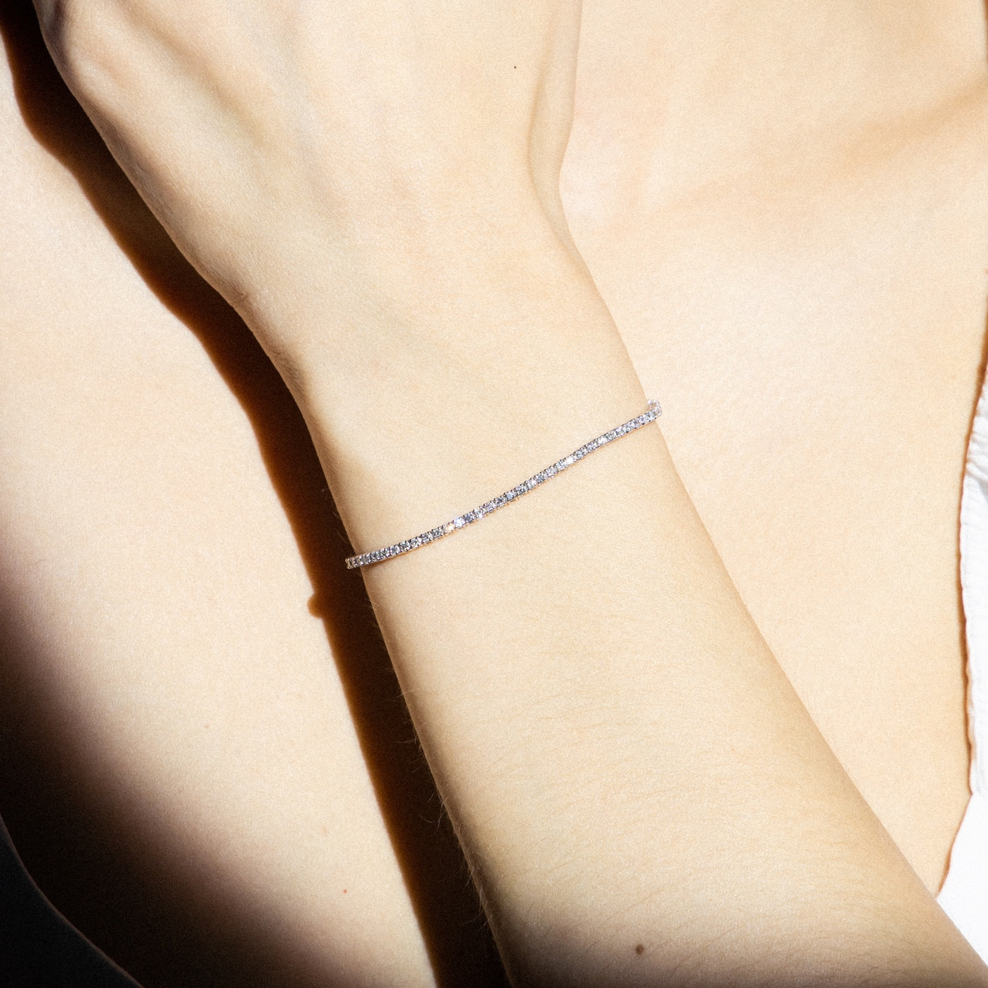 Pulsera “River 1 Quilate” D1Ct/65 – Oro blanco 375/1000