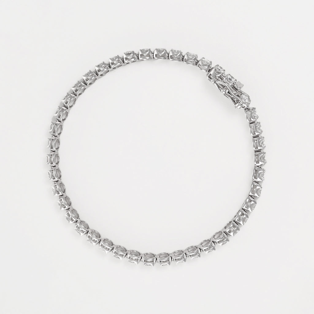 "4 Carat River" Bracelet D4/42 - 375/1000 White Gold