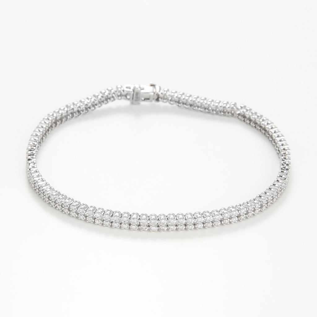 Pulsera "Rang" D0,90 ct/180 - Oro blanco 375/1000